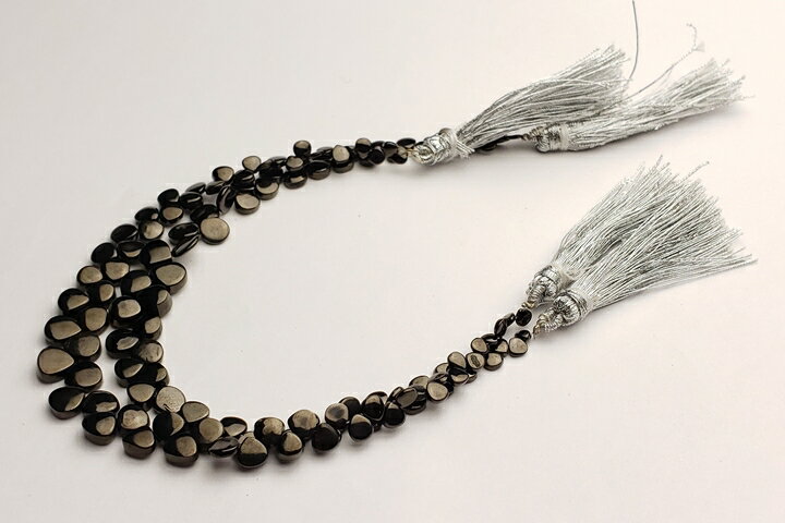 シュンガイト　プレーンハート　連売り20センチ(インド加工)