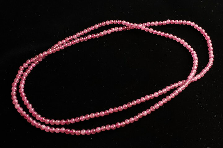 ピンクトルマリン　アフガニスタン産　ラウンド　連売り70センチ(インド加工)