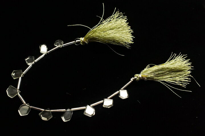 グリーンアメジスト　スライスカット　連売り20センチ(インド加工)