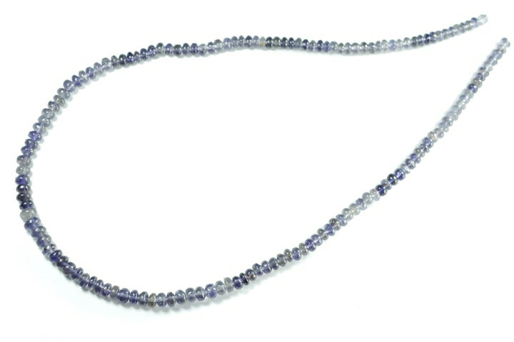 アイオライト　プレーンボタン　連売り39センチ(インド加工)