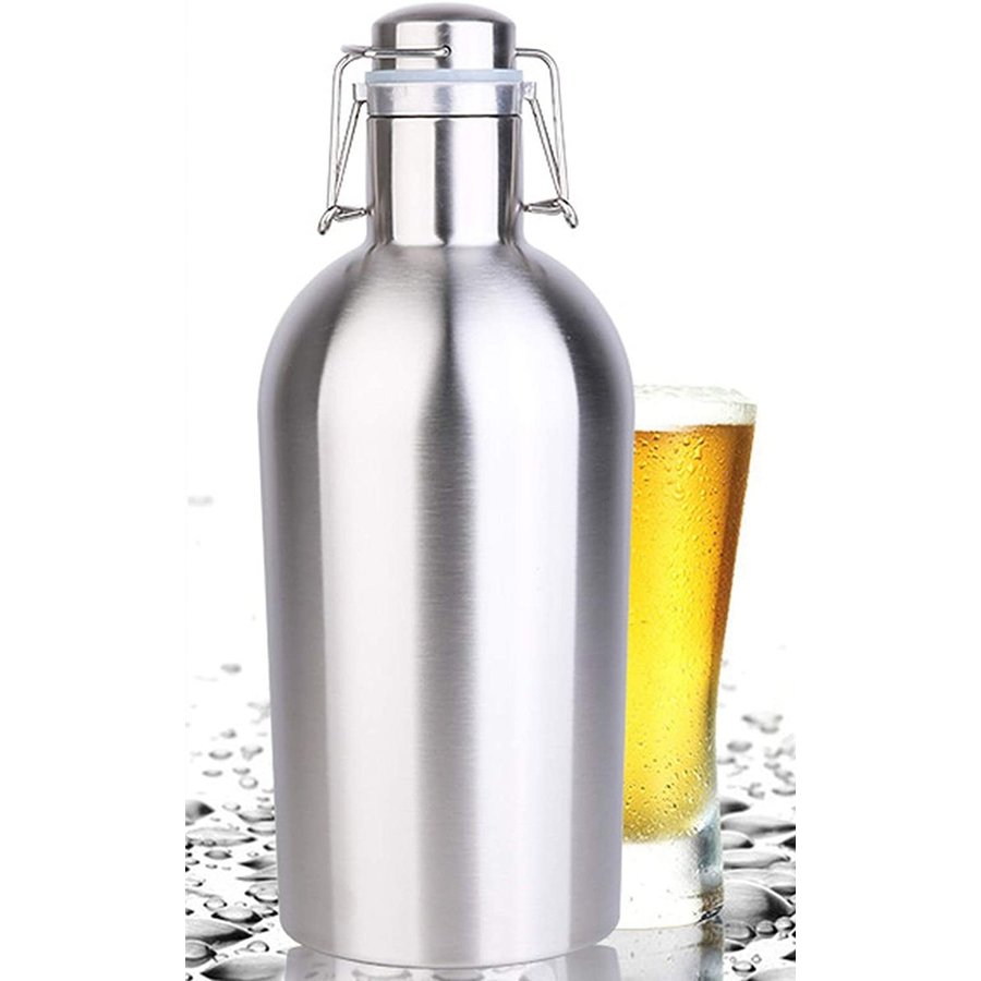 ONGOLIA 2000ml ビールボトル ビール瓶 水筒 2リットル ドリンクタンクス アウトドア用ジャグ 真空断熱 ビー