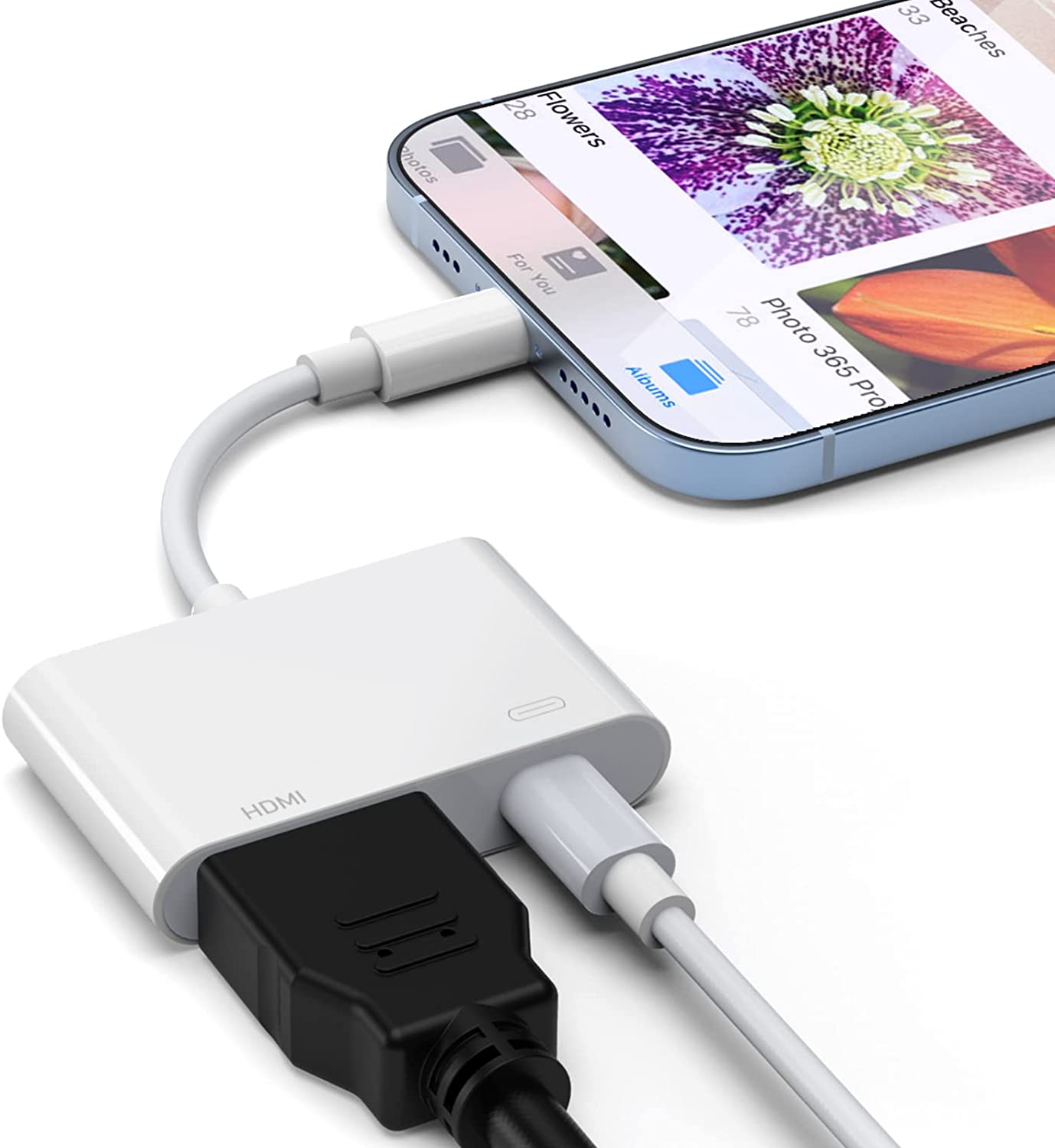 iPhone HDMI変換ケーブル 簡単に転送 遅延なし HDMI 変換ケーブル 設定不要 iOS16対応 1080P 写真/動画/Word/Excle/PPT/PDF 読み込み iPhone 14/14 Pro/14 Pro Max/13/13 Pro/13 Pro Max/12/12 Pro/11/X/8/7/6対応