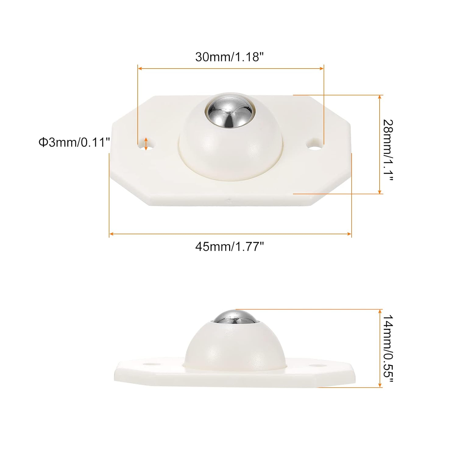 自己接着ホイール ミニスイベルキャスター 360度回転 ペーストプーリーホイール DIY 家具 ゴミ箱 ボックス 収納 底部(wi059)