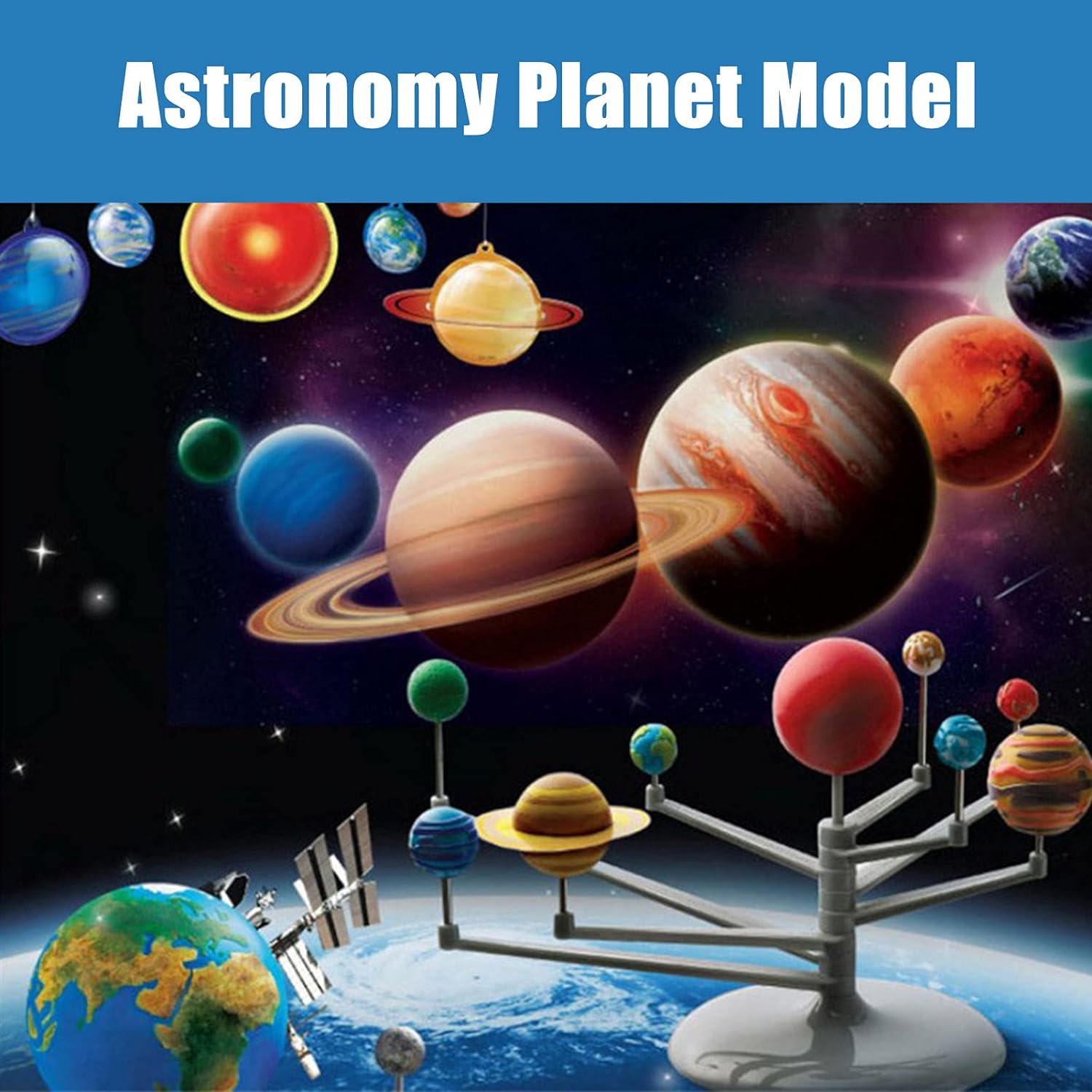太陽系プラネタリウムDIY科学天文学惑星モデルは暗闇の中で光るSTEM子供とティーン向けの教育玩具(wm008)