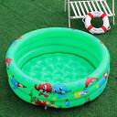 ビニールプール ファミリープール 3気室 子供用水遊び 家庭用 ラウンドプール 1-2人用 丸型 120cm ベビープール (wr244)
