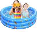 子供用プール ビニールプール 丸型 1人遊べる ベビー 3気室 家庭用 100cm*100cm ファミリー ボールプール 自(wr402)