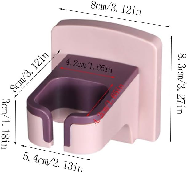 ヘアドライヤーホルダー、ハンズフリー、壁掛け式自己接着、Absヘアブロードライヤーラックオーガナイザー、ほとんどのヘアドライ(wv014)