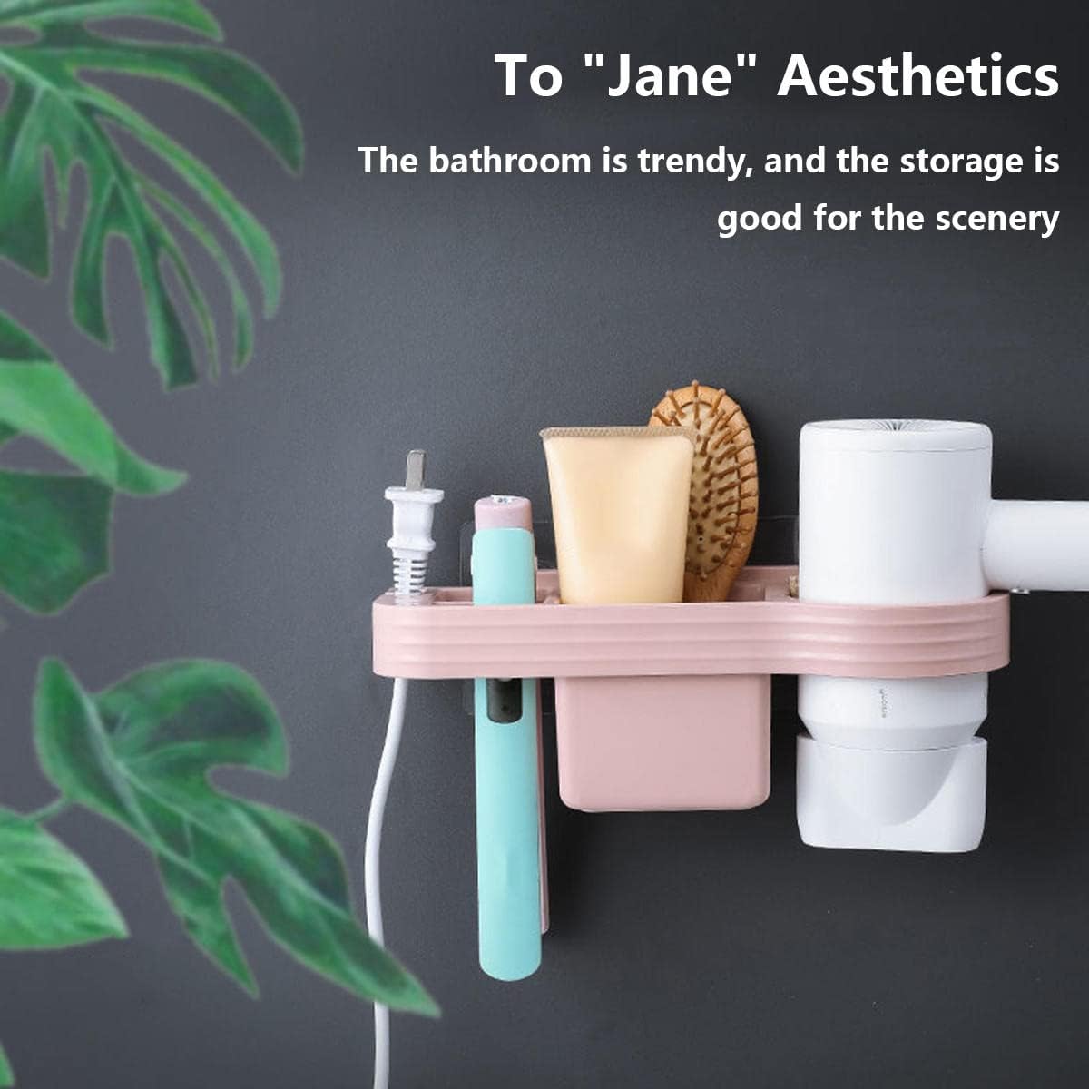 ヘアドライヤーホルダー壁掛け、ブロードライヤーオーガナイザーとカーリングアイロン収納、ヘアツールオーガナイザーウォールマウン(wv077)