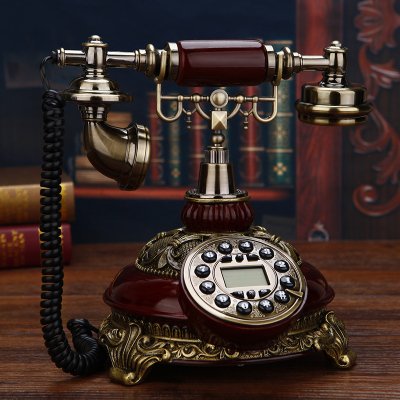 送料無料 アンティーク電話機 レトロ電話機 有線電話 プッシュ式 アンティーク風 レトロインテリア ヨーロッパ風