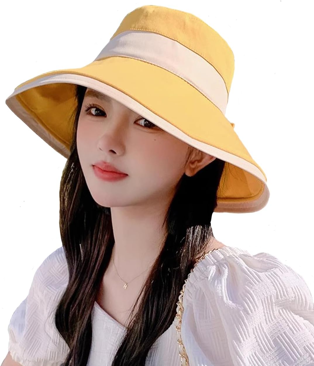 帽子 バケットハット レディース UV カット あご紐付き 春夏秋 小顔効果 日焼け防止 6色(xe076)