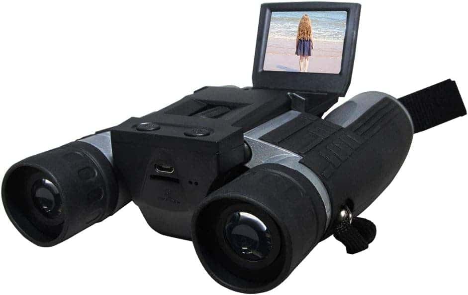 液晶付き双眼鏡カメラ ／光学ズーム12倍／デジタルズーム4倍／レンズ32口径／2.0インチディスプレイ【..
