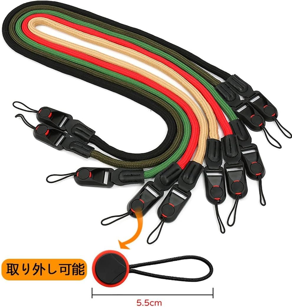 カメラストラップ カメラネックストラップ アンカー設計 三角リング付き 3層構造 ...