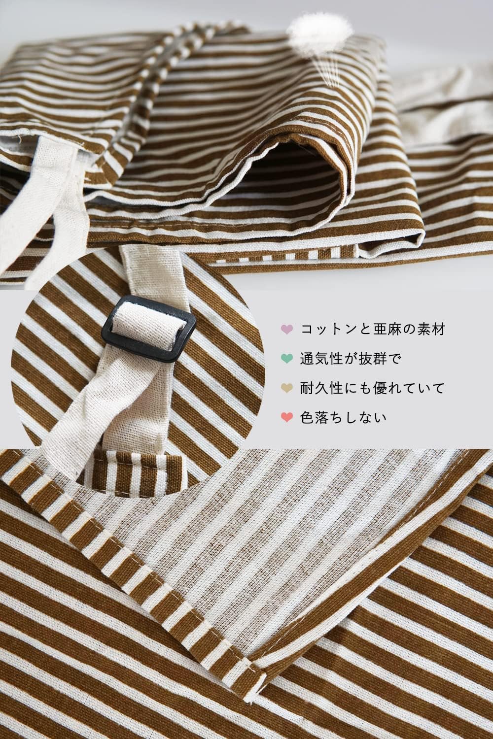 エプロン 3点セット (エプロン 三角巾 袖カバー) 女性用 前掛け ポケット付き 首掛...