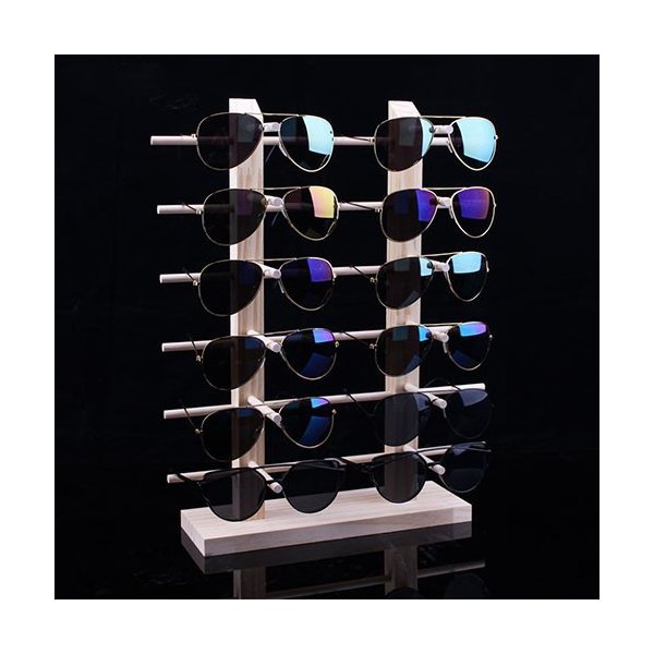 送料無料 眼鏡スタンド メガネ置き サングラス ディスプレイ コレクション インテリア 眼鏡棚 木製 眼鏡店におすすめ