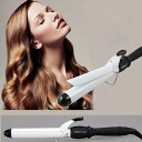 送料無料 ヘアーアイロン カール ストレート 両用 イオン セラミックコーティング プロ仕様 温度調節 2WAY Φ32mm
