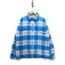 SUPREME シュプリーム 23AW Lined Flannel Snap Shirt ラインドフランネル スナップシャツ ブルー サイズXL 正規品 / 33032【中古】