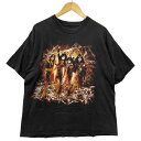ヴィンテージ KISS バンド Tシャツ 袖 裾ダブル ブラック サイズ不明 正規品 / 33492【中古】