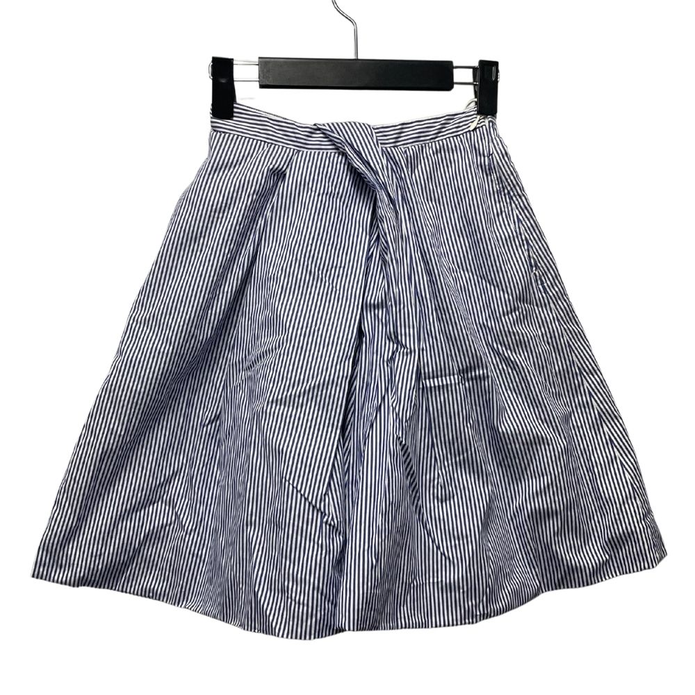 DSQUARED2 ディースクエアード 品番 S75MA0434 レディース コットン ストライプ スカート ホワイト×ブルー サイズ36 正規品 / 40074【中古】