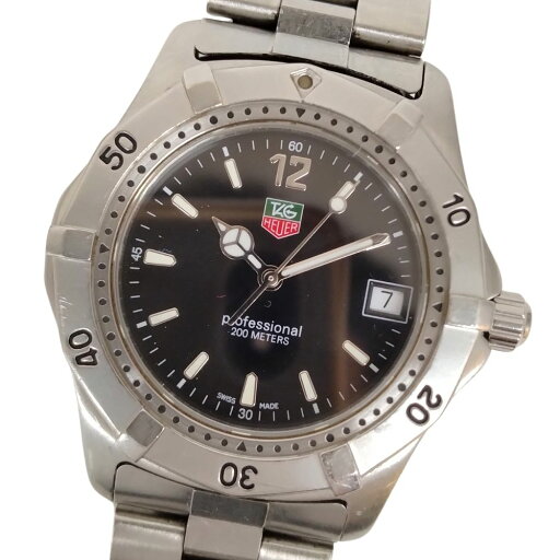 TAG HEUER タグホイヤー WK1110-0 プロフェッショナル 200M デイト クォーツ メンズ 腕時計 正規品 / C501【中古】 TAG HEUER タグホイヤー WK1110-0 プロフェッショナル 200M デイト クォーツ メンズ 腕時計 正規品 / C501【中古】