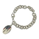 TIFFANY&CO. ティファニー オーバル 星条旗モチーフ ブレスレット シルバー925 正規品 / 50148【中古】