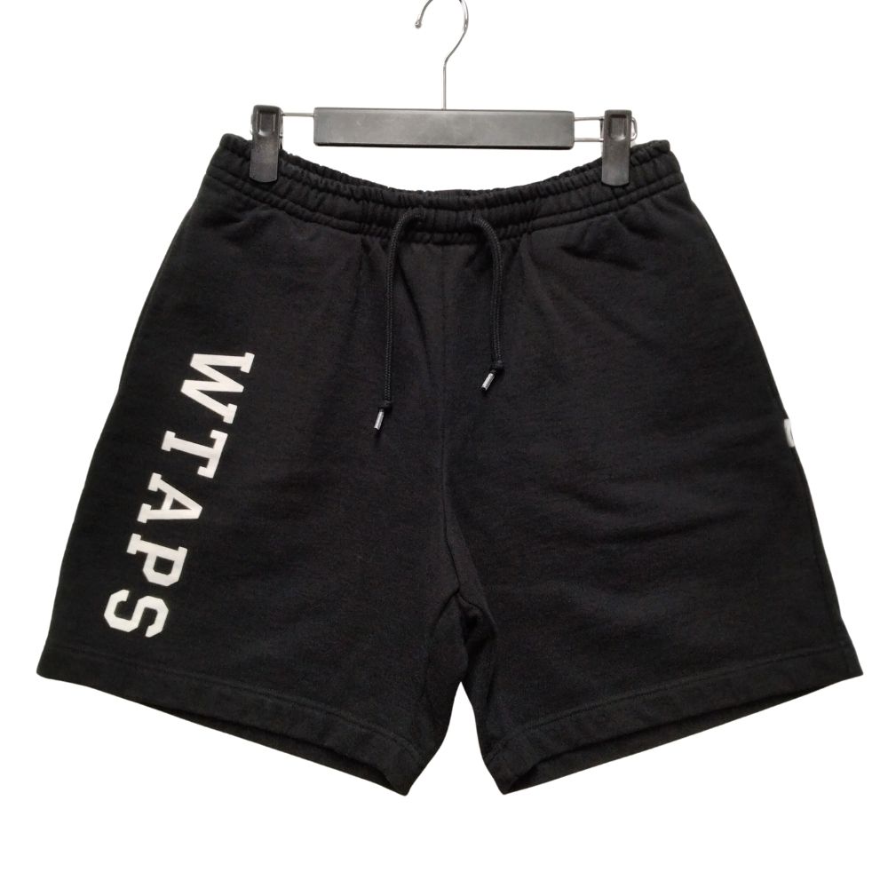 WTAPS ダブルタップス 25SS ACADEMY 01 / SHORTS / COTTON ロゴ スウェット ショーツ ブラック サイズ2 正規品 / 51121【中古】