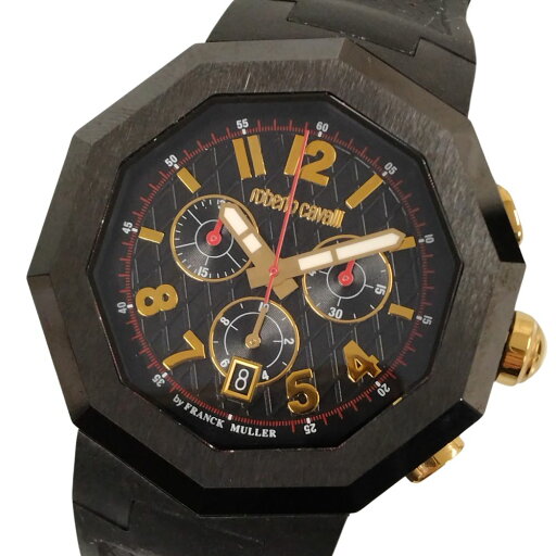 ROBERTO CAVALLI ロベルトカバリ 1G009 クロノグラフ クォーツ メンズ 腕時計 正規品 / C263【中古】 ROBERTO CAVALLI ロベルトカバリ 1G009 クロノグラフ クォーツ メンズ 腕時計 正規品 / C263【中古】