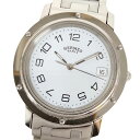 HERMES エルメス CL6.710 クリッパー デイト クォーツ メンズ 腕時計 正規品 / C487【中古】