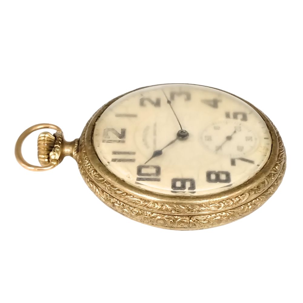 HAMILTON ハミルトン スモールセコンド レイルウェイ スペシャル 手巻き アンティーク 懐中時計 ゴールド 正規品 / C815【中古】