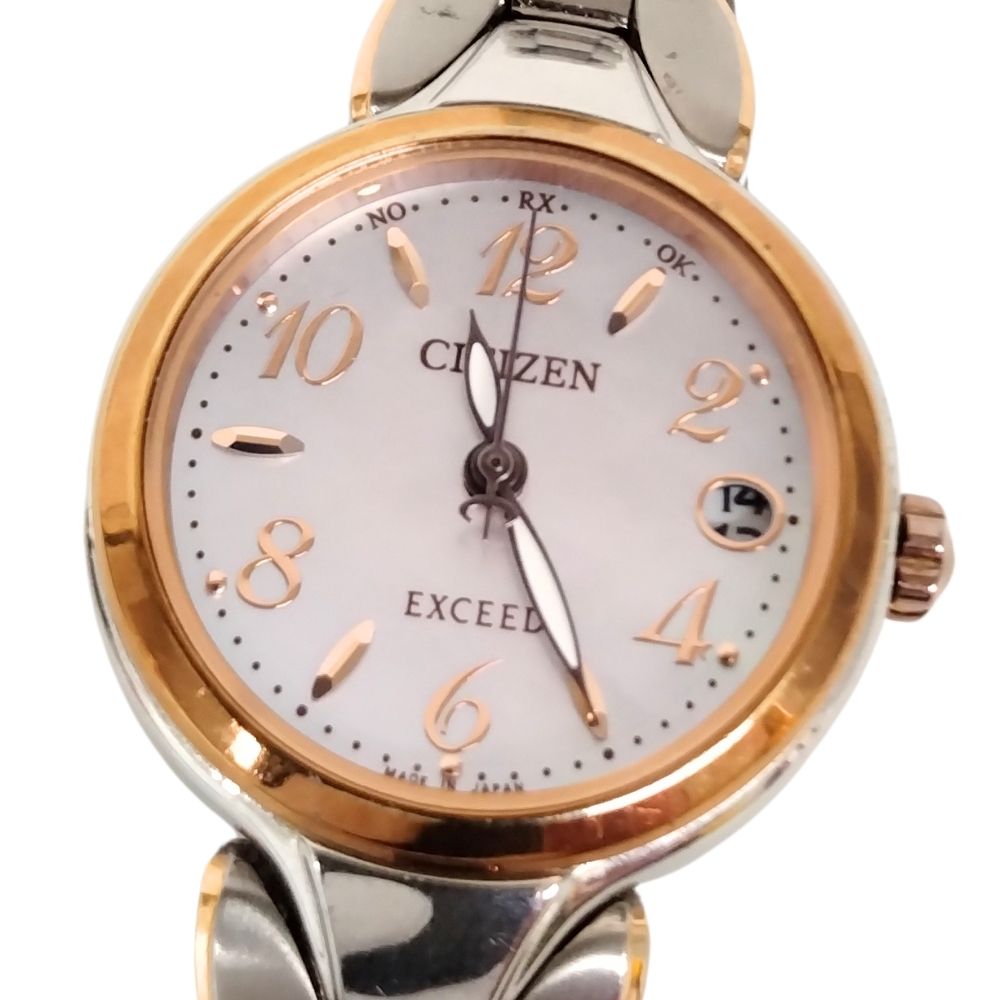 CITIZEN シチズン エクシード デイト 電波ソーラー レディース 腕時計 正規品 / C404【中古】