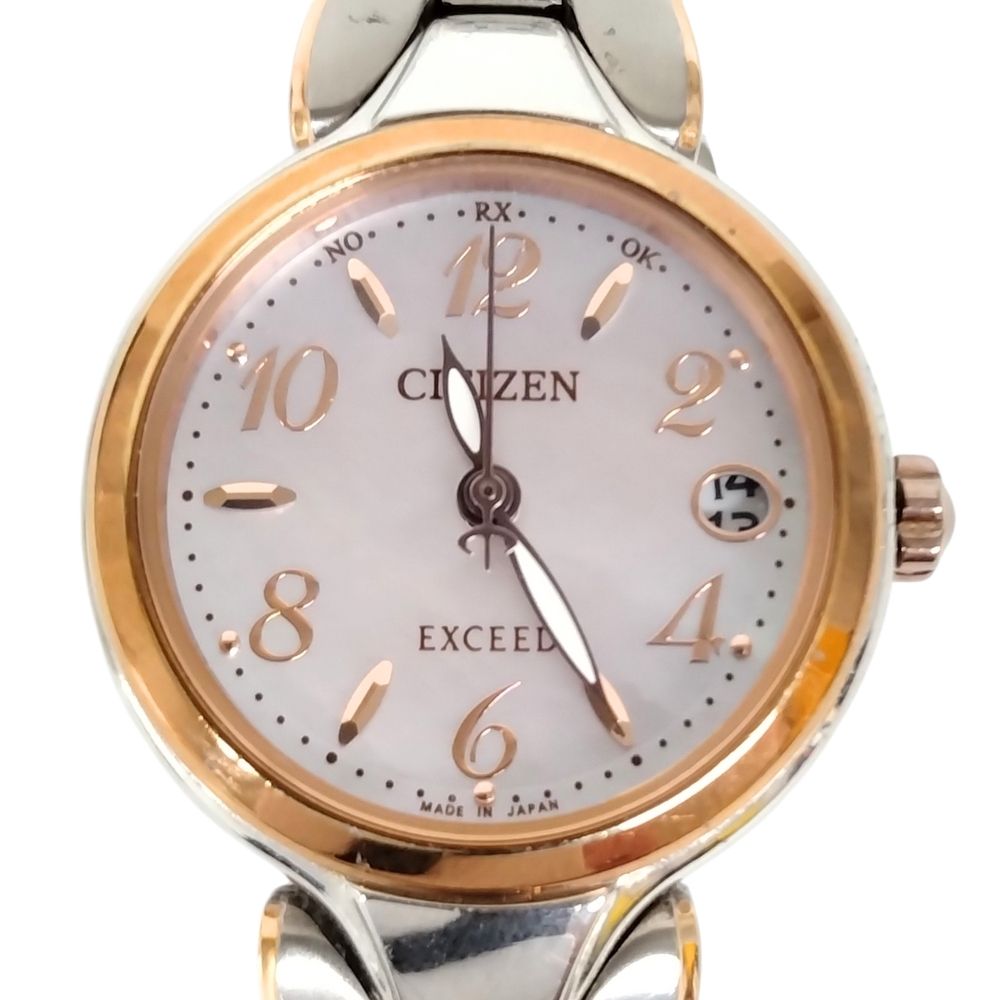 STONE RIVERのCITIZEN シチズン エクシード デイト 電波ソーラー レディース 腕時計 正規品 / C404【中古】｜アングル2