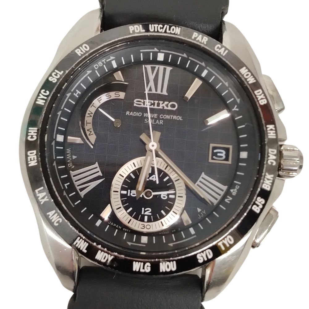 SEIKO セイコー 8B54-0AE0 ブライツ ソーラー電波 メンズ 腕時計 正規品 / C450【中古】