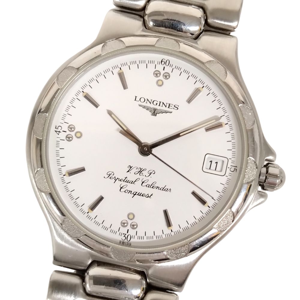 LONGINES ロンジン L1.627.4 コンクエスト パーペチュアルカレンダー クォーツ メンズ 腕時計 正規品 / C534【中古】