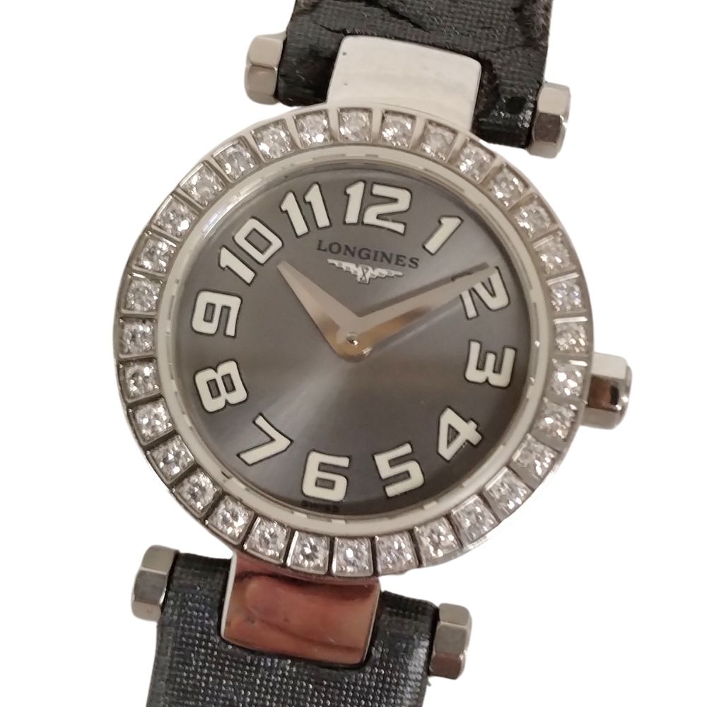 LONGINES ロンジン L5.174.0 ドルチェビータ ダイヤベゼル クォーツ 腕時計 正規品 / C593【中古】