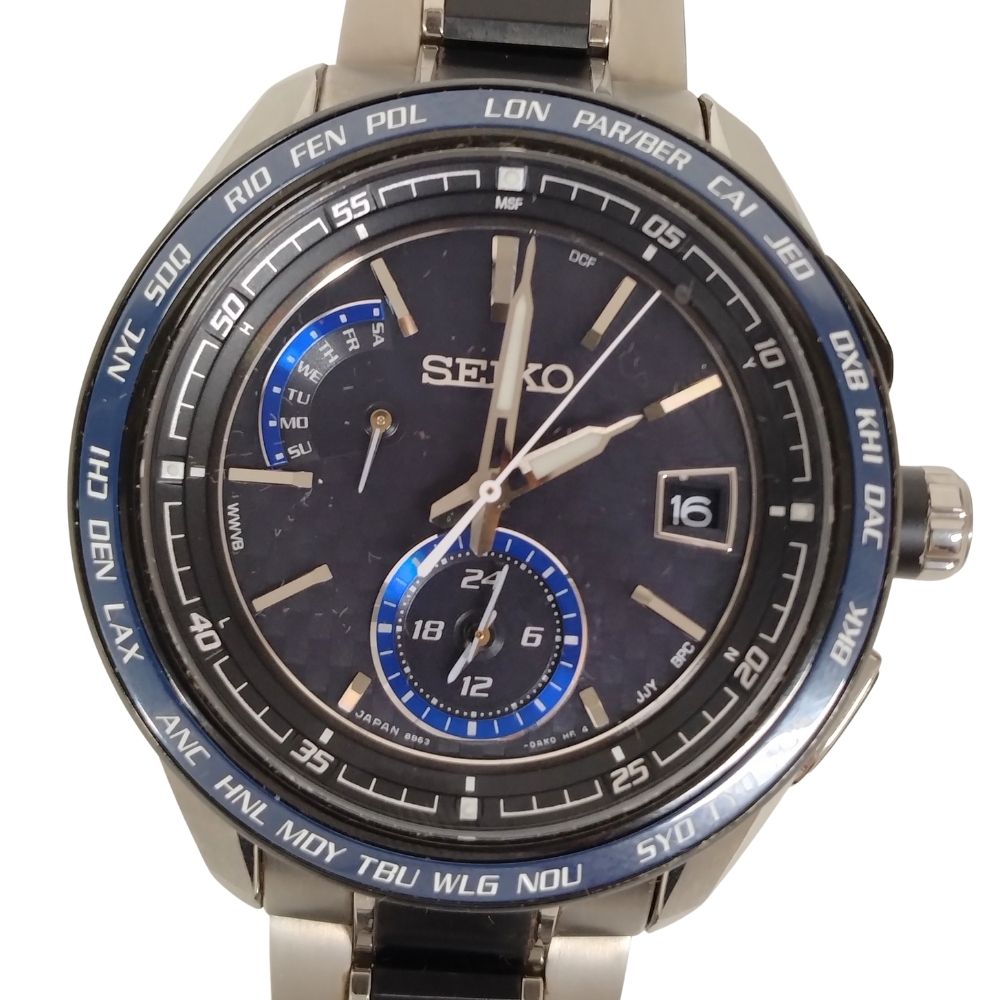 SEIKO セイコー 8B63-0AN0 ブライツ デイデイト ソーラー電波 メンズ 腕時計 正規品 / C609【中古】