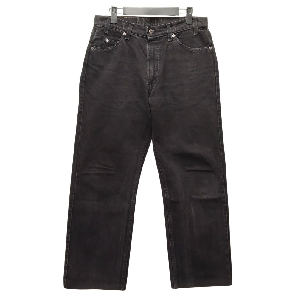 LEVIS リーバイス 505 ブラック 後染め オレンジタブ USA製 デニムパンツ サイズ W34 L30 正規品 / 52001【中古】