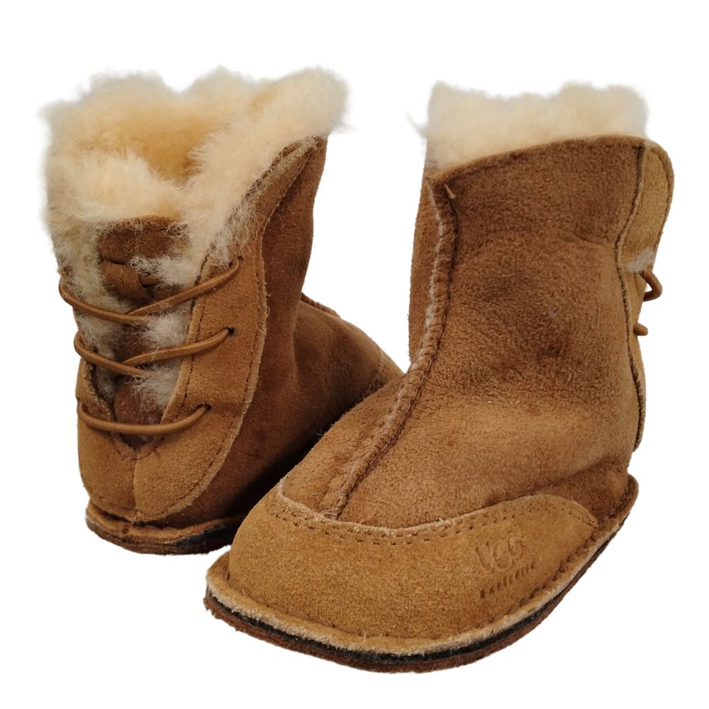 UGG Australia アグオーストラリア F16011I ベイビー ムートンボア ブーツ ブラウン サイズ S 正規品 / B6963【中古】