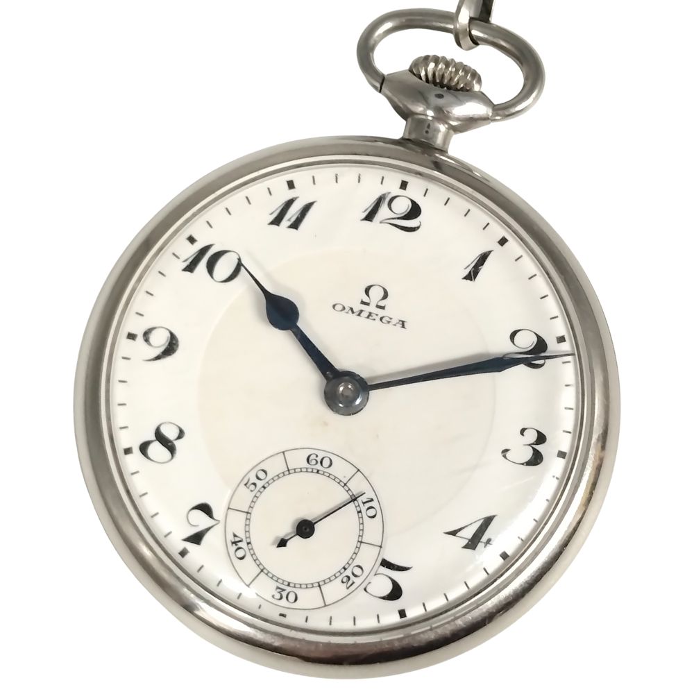 OMEGA オメガ 懐中時計 スモールセコンド 手巻き ステンレス メンズ 正規品 / C860【中古】