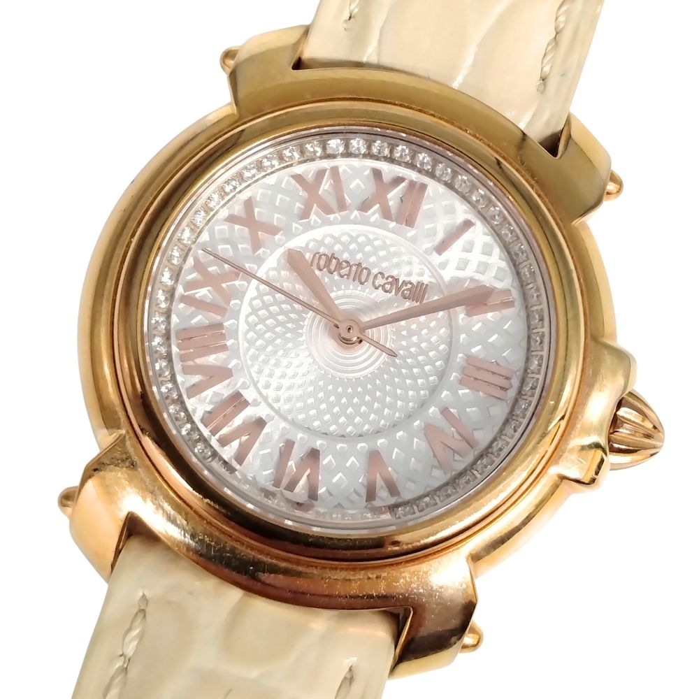 ROBERTO CAVALLI ロベルトカバリ by フランクミュラー クォーツ ステンレス メンズ ベルト社外 (MORELLATO) 腕時計 正規品 / C882【中古】