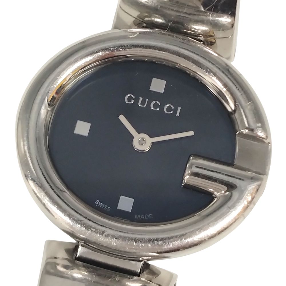GUCCI - GUCCI グッチ 134.5 バングルウォッチ クォーツ ステンレス レディース 腕時計 正規品 / C857【中古】