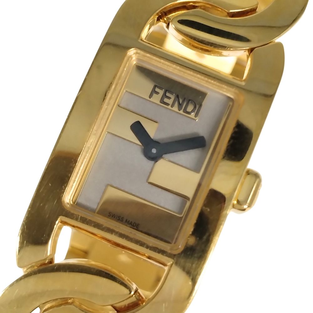 FENDI フェンディ オーロック グルメット バングルウォッチ クオーツ ステンレス 腕時計 正規品 / C869【中古】