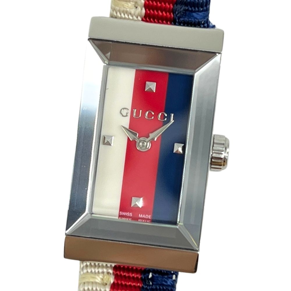 GUCCI グッチ 147.5 Gフレーム スクエア クォーツ レディース 腕時計 正規品 / C1222【中古】
