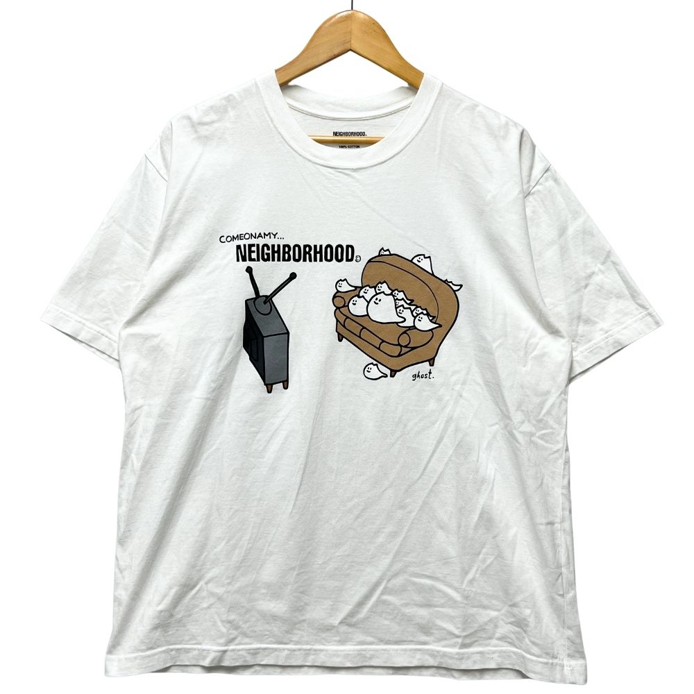 NEIGHBORHOOD ネイバーフッド ghost プリント 半袖Tシャツ ホワイト サイズM 正規品 / 56573【中古】