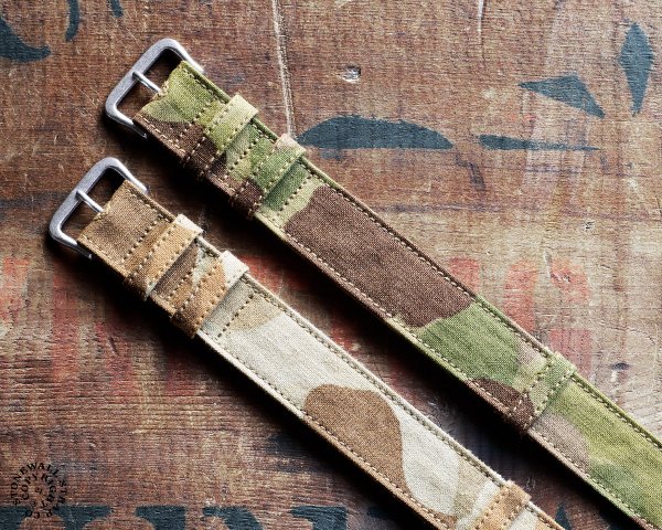 STONEWALL 1940s キャンバス ストラップ #HYGIENIC フロッグスキン カテゴリ : NATO ベルト ショート NATOベルト ナトー ダックハンターカモ アンティーク ビンテージ WW2 軍用 時計 コットン …