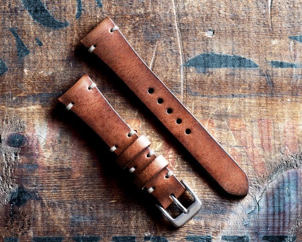 STONEWALL for SUBMARINER Strap ヴィンテージ ウィスキー x ナチュラル カテゴリ : サブマリーナ 専用 ロレックス ROLEX サブマリーナー レザー ベルト 革 バンド アンティーク 時計ベルト 時計バンド 茶 バネ棒 ミリタリー 国産 日本製 オーダーメイド 対応 : 20mm