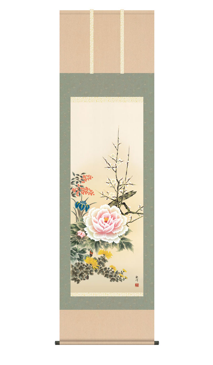 楽天市場】掛け軸四季花の通販 楽天市場】掛け軸四季花の通販