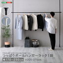 ハンガーラック 突っ張り式 1段 幅170〜250cm 高さ205〜275cm おしゃれ つっぱりハンガーラック つっぱりラック 伸縮式 賃貸OK つっぱり式 ...