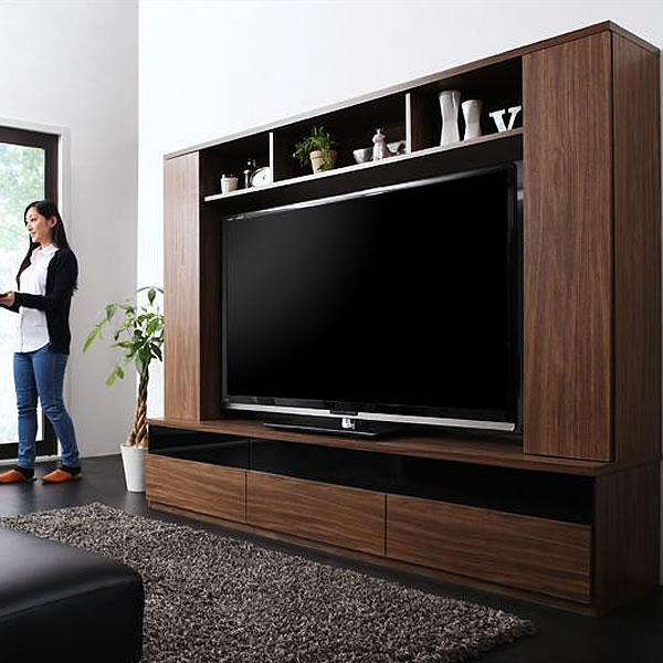 楽天収納ベッド専門店ハイタイプテレビ台 壁面収納 幅200×奥行45×高さ160cm テレビ台 テレビボード テレビラック TVラック ハイタイプ 壁面収納 リビング収納 大型テレビ対応 42型 50型 52型 60型 引き出し付き ゲーム機収納 大型 大量収納 新築 新婚 おしゃれ カッコいい 高級感 省スペース