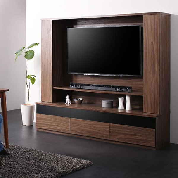 壁掛けテレビ台 ハイタイプ 幅180×奥行45×高さ160cm 壁掛けTV対応 壁掛け対応 壁面収納