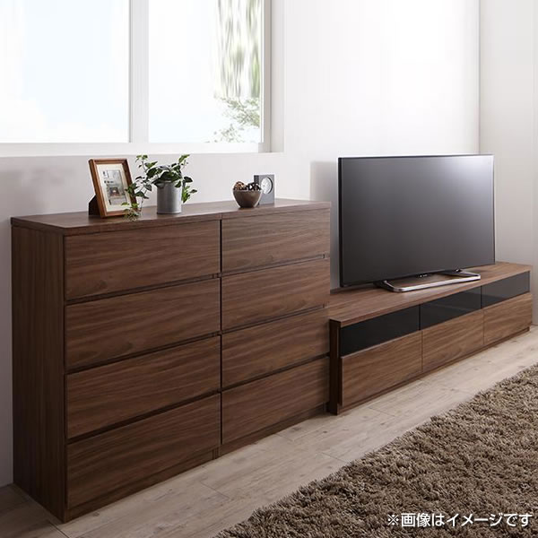 テレビ台 3点セット （テレビボード幅180+チェスト×2） 42型 50型 52型 60型 引き出し付き 大型テレビ対応 スライドレール 大量収納 テレビラック チェスト 4段 シンプル モダン 木目 収納家具 収納ボックス 収納ケース コンパクト 木製 北欧 洋服タンス クローゼット