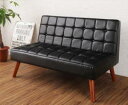 ダイニングソファ バックレストタイプ 2人掛け 単品 幅119×奥行71×高さ73cm(座面高37cm) 2人がけ 2人用 二人掛け ダイニング ソファ ダイニングソファー ソファ ソファー 椅子 チェアー PVCレザー 合皮レザー レザーソファ ブラック